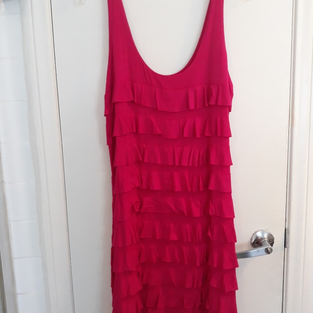Express Hot Pink Midi Dress Large